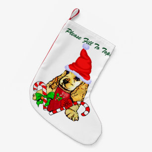 Petite Chaussette De Noël Noël de chiot de cocker