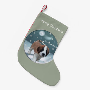 Petite Chaussette De Noël Noël de chiot de St Bernard