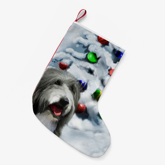 Petite Chaussette De Noël Noël de Collie barrée (Devant (Accrochage))