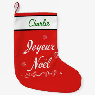 Petite Chaussette De Noël Noël de la Louisiane Cajun de Français de Joyeux