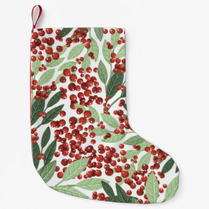 Petite Chaussette De Noël Noël de neige Botanique Fête des baies d'hiver