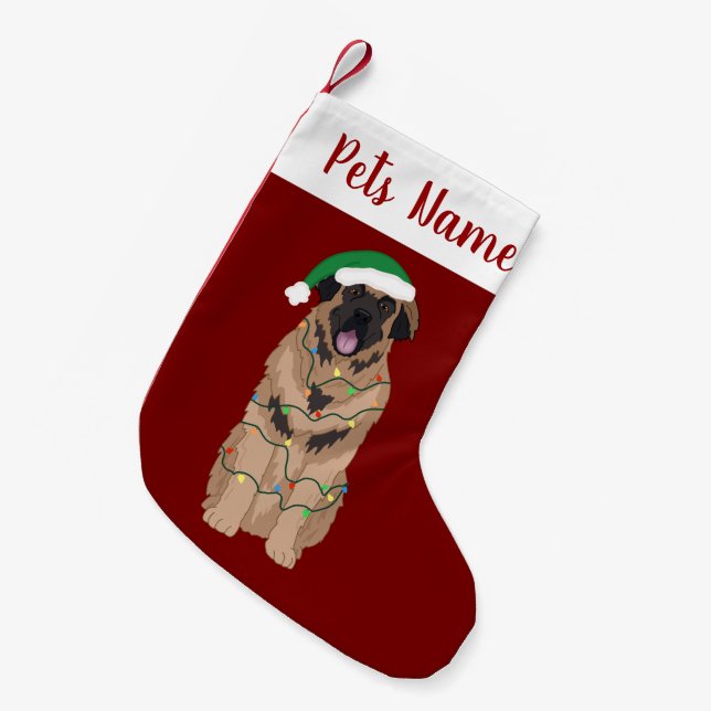 Petite Chaussette De Noël Noël de Noël Leonberger   (Devant (Accrochage))