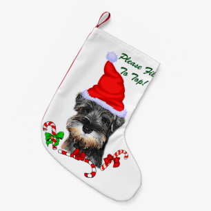 Petite Chaussette De Noël Noël de Schnauzer miniature joyeux