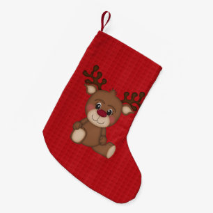 Petite Chaussette De Noël Noël des gentils rennes Stocking