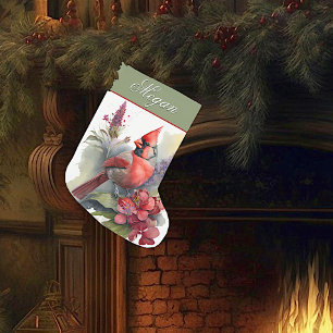 Petite Chaussette De Noël Noël du cardinal rouge