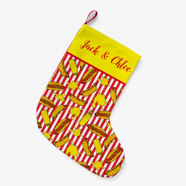 Petite Chaussette De Noël Noël en juillet Motif alimentaire BBQ (Devant (Accrochage))