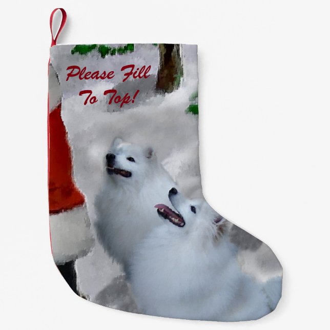 Petite Chaussette De Noël Noël Eskimo Chien américain (Devant)
