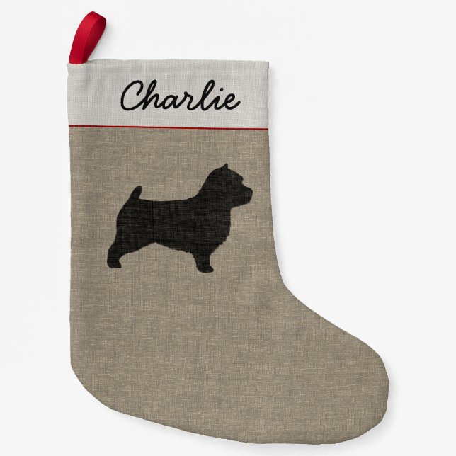 Petite Chaussette De Noël Noël fait sur commande de race de chien de (Devant)