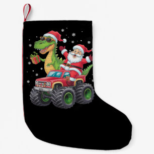 Petite Chaussette De Noël Noël Famille assortie Santa Camion Dinosaure