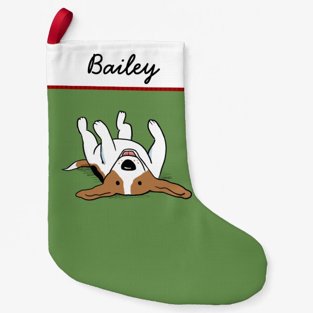 Petite Chaussette De Noël Noël heureux d'amusement de vacances de chien de (Devant)