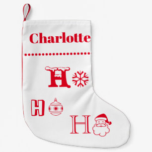 Petite Chaussette De Noël Noël Ho Ho rouge personnalisé date