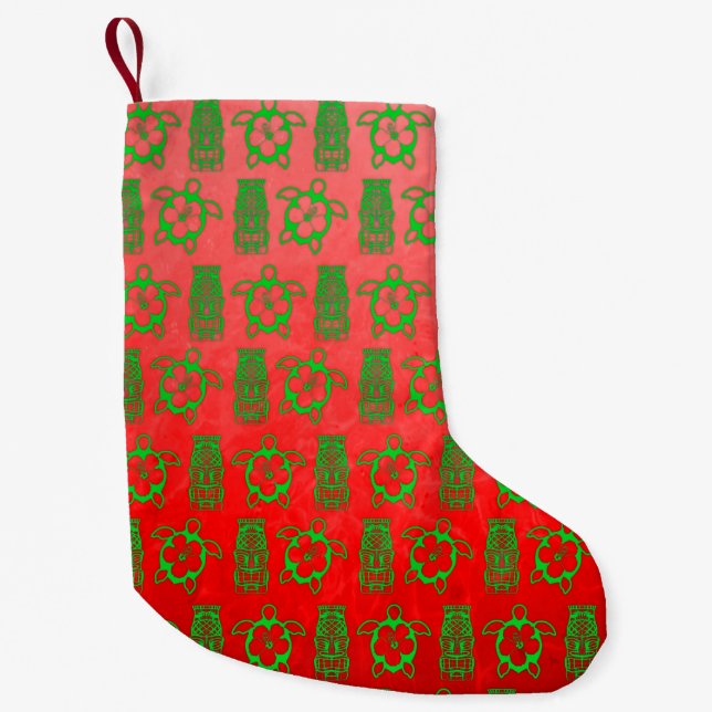 Petite Chaussette De Noël Noël Honu et Tiki (Devant)