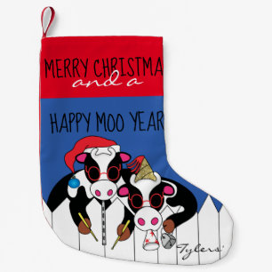 Petite Chaussette De Noël Noël Joyeux Moo Année Stocking