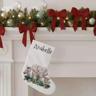 Petite Chaussette De Noël Noël Jungle Safari Animal Elephant Nom