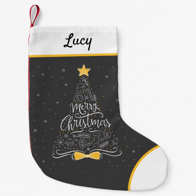 Petite Chaussette De Noël Noël magnifique (Devant)