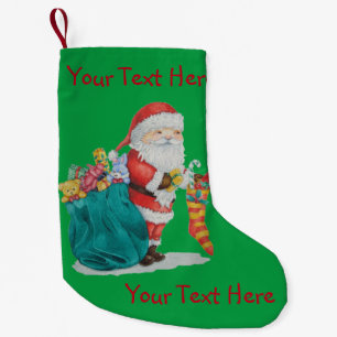 Petite Chaussette De Noël Noël mignon de père avec des jouets et des cadea