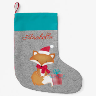 Petite Chaussette De Noël Noël mignon Fox personnalisé
