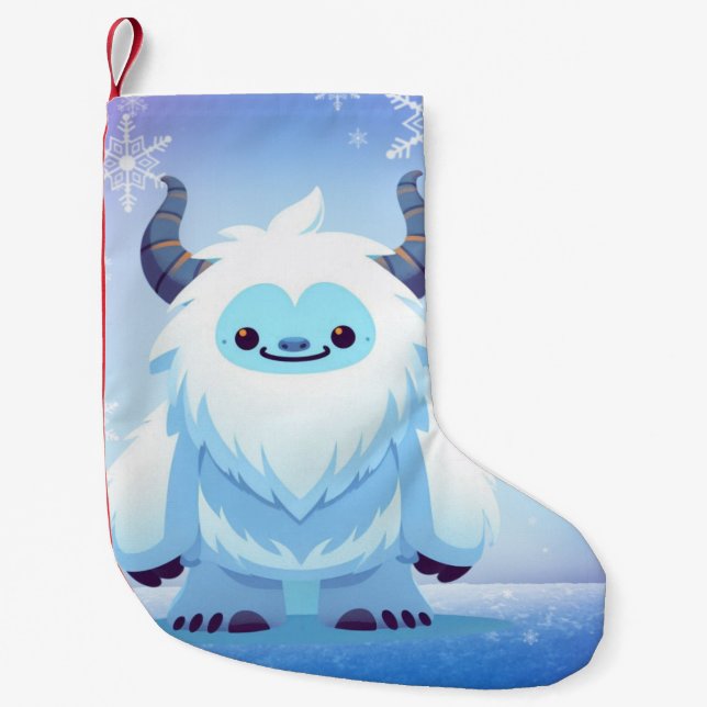 Petite Chaussette De Noël Noël mignon/yeti d'hiver (Devant)