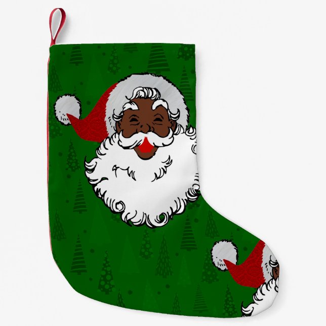 Petite Chaussette De Noël noël noir santa claus (Devant)