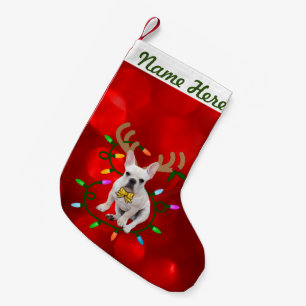 Petite Chaussette De Noël Noël nommé personnalisé de Creamie Frenchie