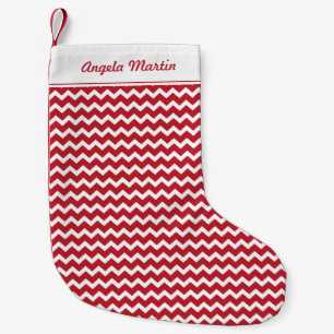 Petite Chaussette De Noël Noël personnalisé de Red Chevron