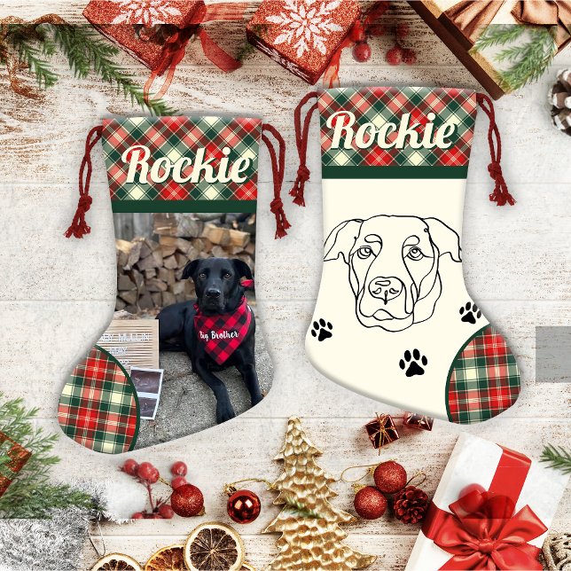 Petite Chaussette De Noël Noël personnalisé du chien du Labrador (Créateur téléchargé)