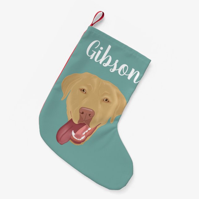 Petite Chaussette De Noël Noël personnalisé Dudley Labrador (Devant (Accrochage))