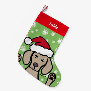 Petite Chaussette De Noël Noël personnalisé le père noël de Weimaraner