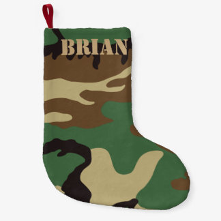 Petite Chaussette De Noël Noël personnalisé par | de Camo de région boisée