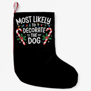 Petite Chaussette De Noël Noël Probablement Décorer Chien Xmas Famille 