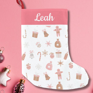 Petite Chaussette De Noël Noël rose mou