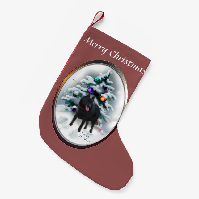 Petite Chaussette De Noël Noël Schipperke (Devant (Accrochage))