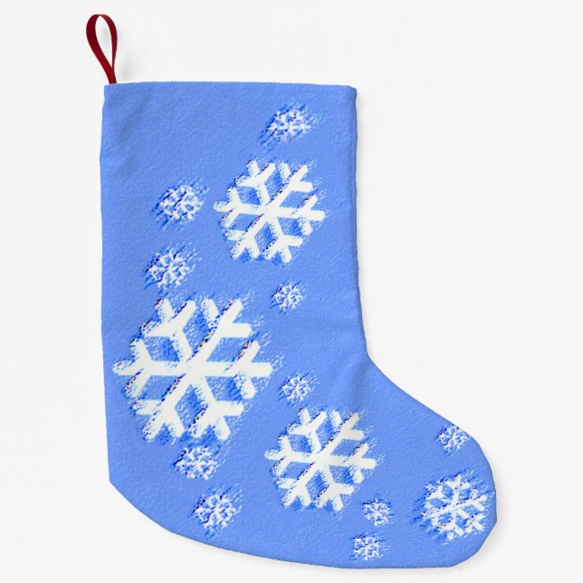 Petite Chaussette De Noël Noël Snowflake Motif - Art original (Devant)