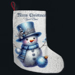 Petite Chaussette De Noël Noël Snowman Élégant Vacances d'hiver<br><div class="desc">Snowman Noël Élégant Vacances d'hiver Petite réserve de Noël. Unique,  beau,  design élégant. Facile à personnaliser. Le style de police,  la taille et les couleurs peuvent être modifiés. Des éléments correspondants sont disponibles.</div>