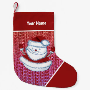 Petite Chaussette De Noël Noël Snowman Père Noël stockage de Noël