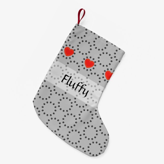 Petite Chaussette De Noël Noël Stocker - Cercle d'amour personnalisé (Devant (Accrochage))