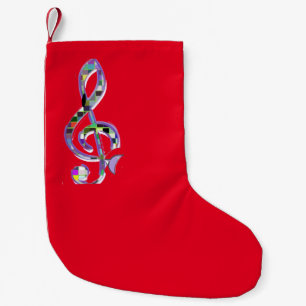 Petite Chaussette De Noël Noël Stocker Musique Clef Res Santa Claus Sock