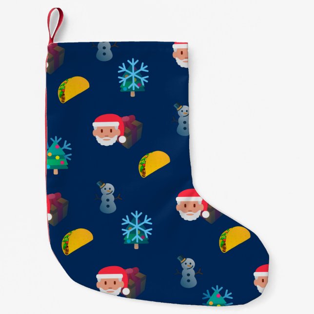 Petite Chaussette De Noël noël taco emoji xmas stockage 2 (Devant)