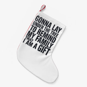 Petite Chaussette De Noël Noël va être sous l'arbre Famille de Noël
