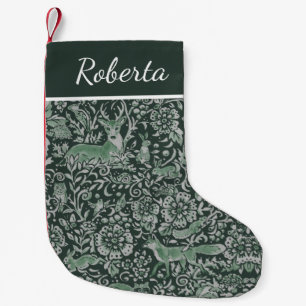 Petite Chaussette De Noël Noël Vert foncé Forêt animale Forêt animale sur me