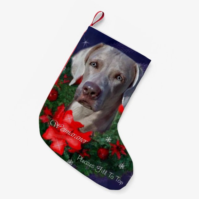 Petite Chaussette De Noël Noël Weimaraner (Devant (Accrochage))