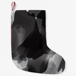 Petite Chaussette De Noël Noir brossé et blanc Peint Abstrait fond