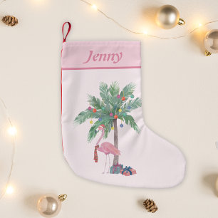 Petite Chaussette De Noël Nom de flamant de Noël 