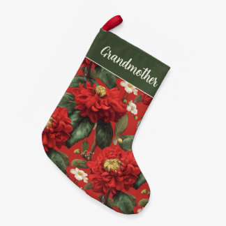 Petite Chaussette De Noël Nom de la fleur rouge Chrysathemum