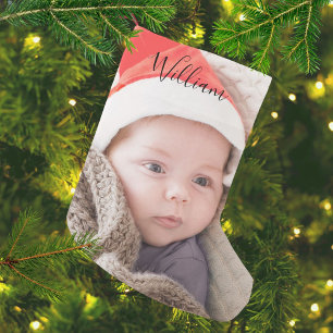 Petite Chaussette De Noël Nom de la première photo de Noël de bébé