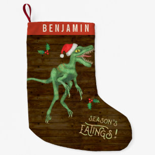 Petite Chaussette De Noël Nom drôle de coutume de dinosaure de Velociraptor