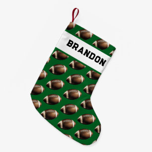 Petite Chaussette De Noël Nom du Motif de football Brown vintage