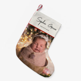 Petite Chaussette De Noël Nom et photo de la petite fille