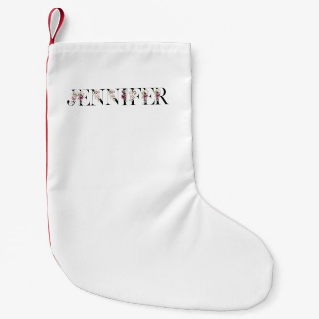 Petite Chaussette De Noël Nom Jennifer (Devant)