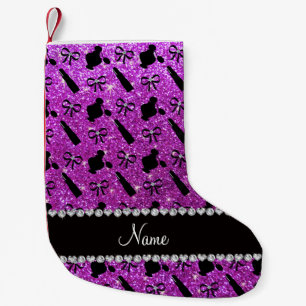 Petite Chaussette De Noël nom neon violet parties scintillant parfum rouge à